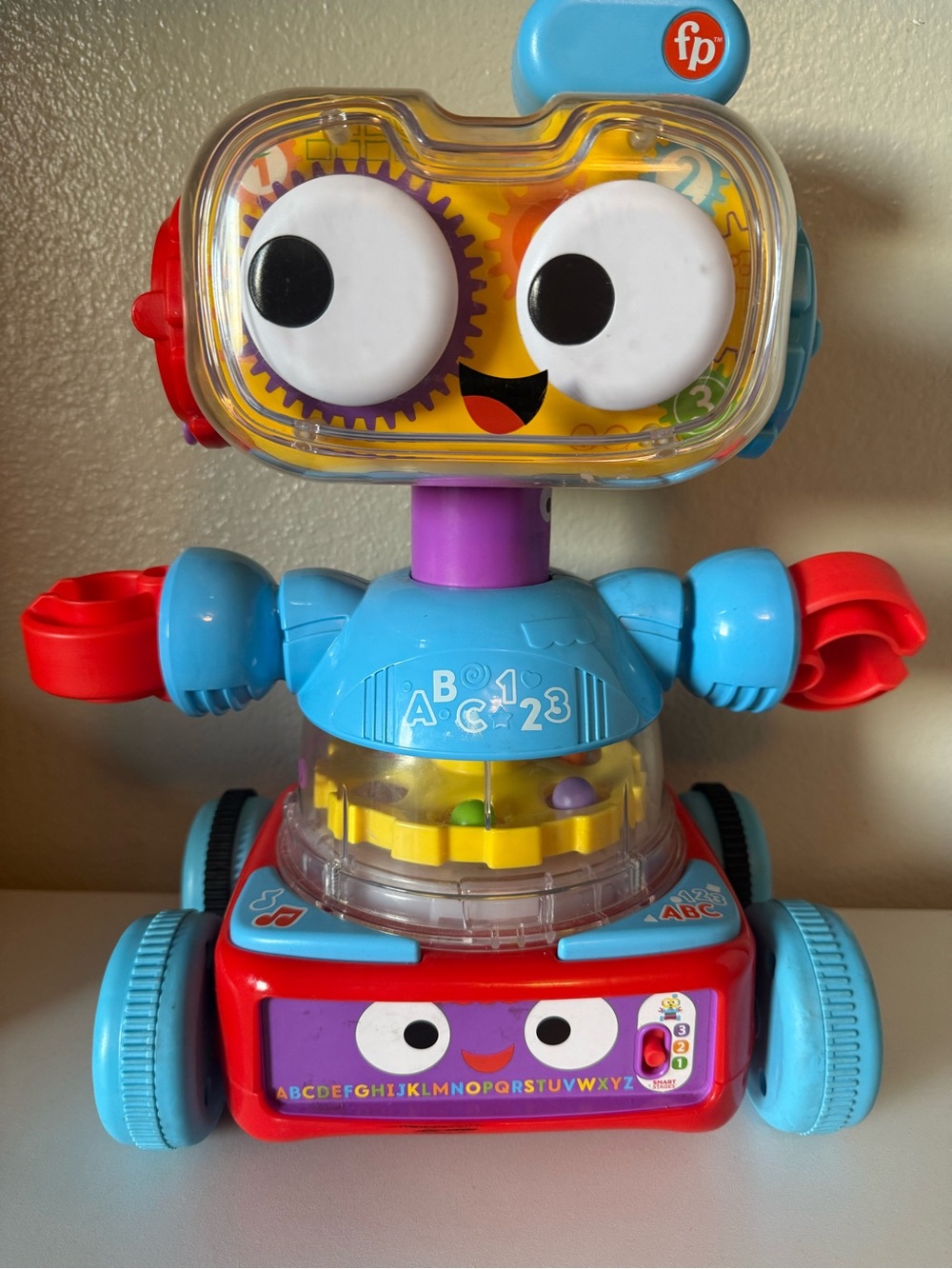 Fisher-Price Red, Blue & Yellow Learning Robot Toy